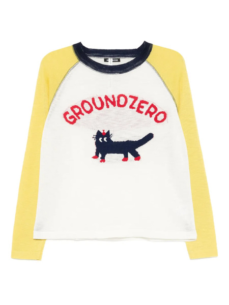  Ground Zero Intarsia-knit Top - Neutrals 