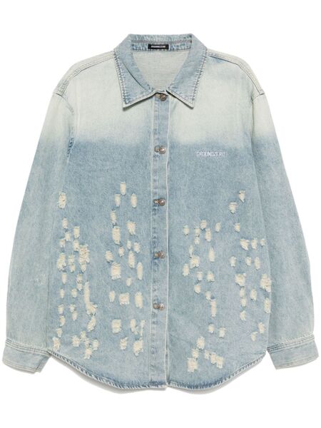  Ground Zero Logo-embroidered Jacket - Blue 