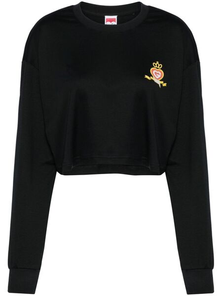  Ground Zero Logo-print Cropped Sweatshirt - Black 