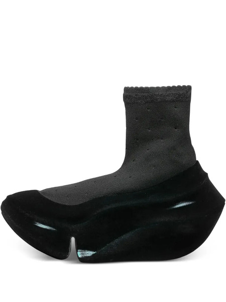  Grounds Orca Dotted Lace Flocky Sratch Sneakers - Black 