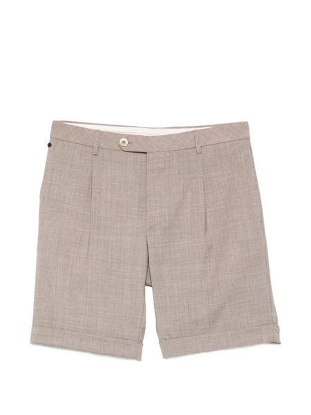  Gta Federico 01 Buttoned Pleat Shorts - Neutrals 