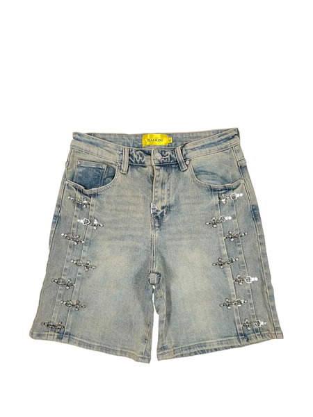  Guapi Clasp Denim Shorts - Blue 