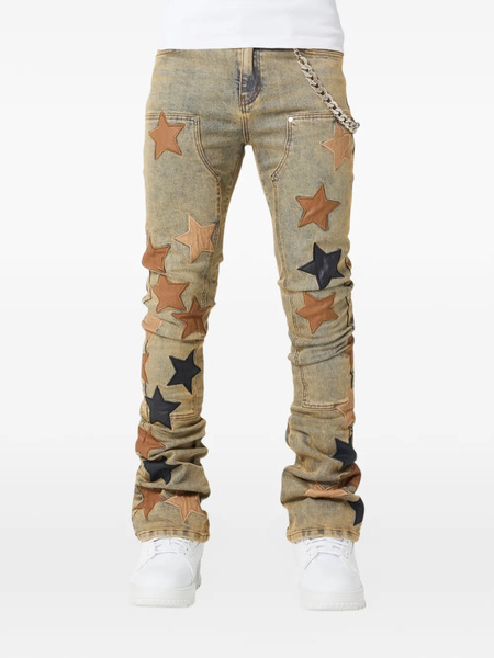  Guapi Star Patch Slim Jeans - Neutrals 