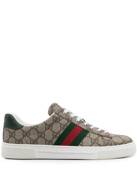  Gucci Ace Panelled Sneakers - Neutrals 