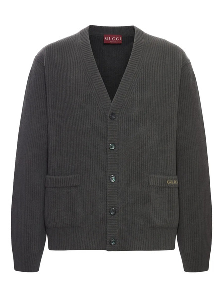  Gucci Buttoned Patch-pocket Cardigan - Green 