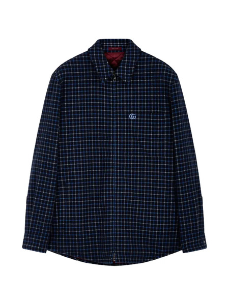  Gucci Check Logo Jacket - Blue 