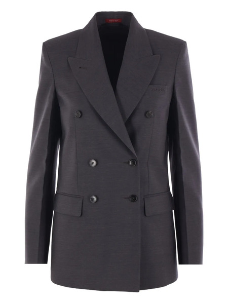  Gucci Double-breasted Wool Blazer - Grey 