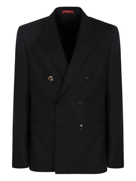  Gucci Double-breasted Wool Jacket - Black 