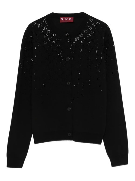  Gucci Embellished Button Knitwear - Black 
