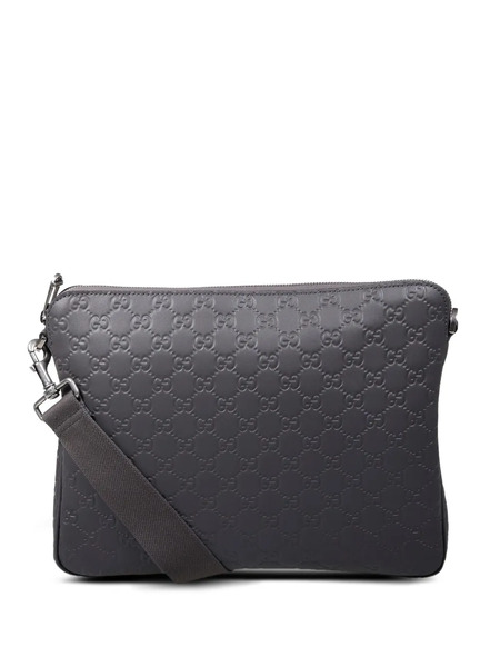  Gucci Embossed Messenger Bag - Grey 
