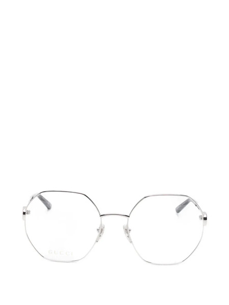  Gucci Eyewear Geometric-frame Glasses - Silver 