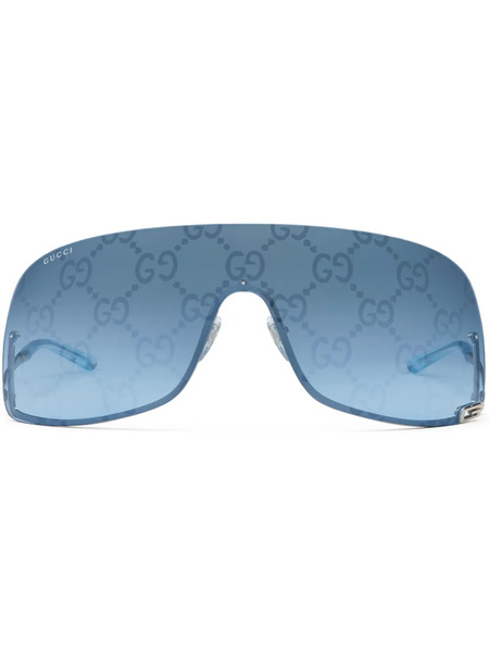  Gucci Eyewear Gg Supreme Oversize-frame Sunglasses - Blue 