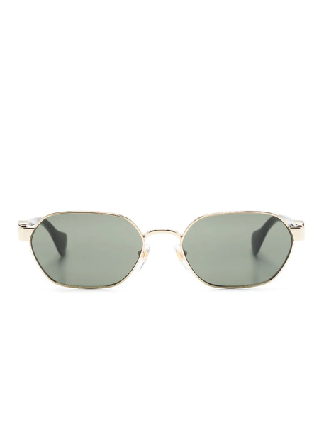  Gucci Eyewear Mini Running Oval-frame Sunglasses - Gold 