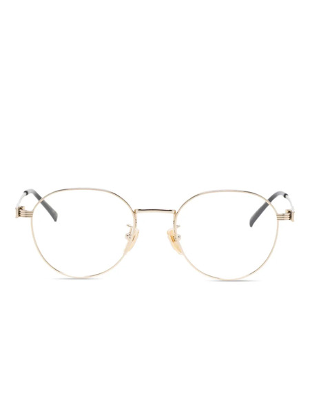  Gucci Eyewear Oval-frame Glasses - Gold 