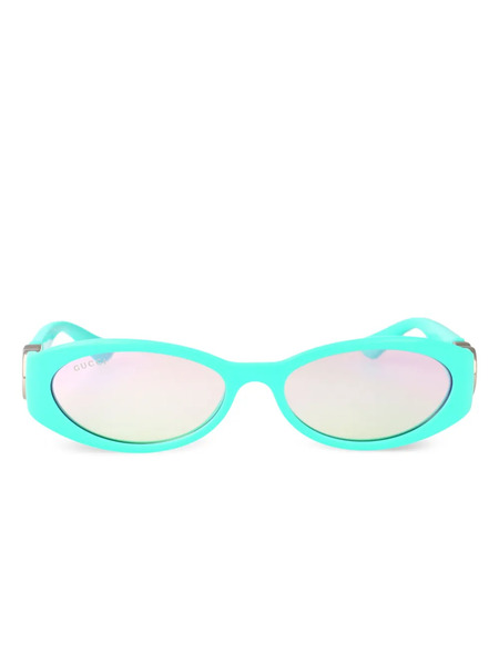  Gucci Eyewear Oval Frame Sunglasses - Blue 