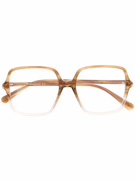  Gucci Eyewear Oversize Square-frame Glasses - Gold 