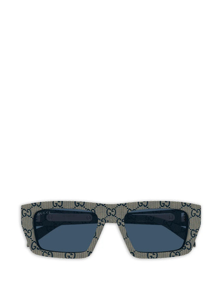  Gucci Eyewear Patterned Square-frame Sunglasses - Grey 
