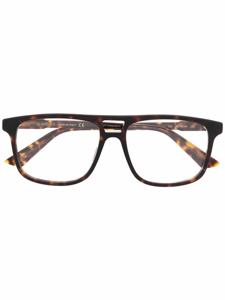  Gucci Eyewear Pilot-frame Glasses - Brown 