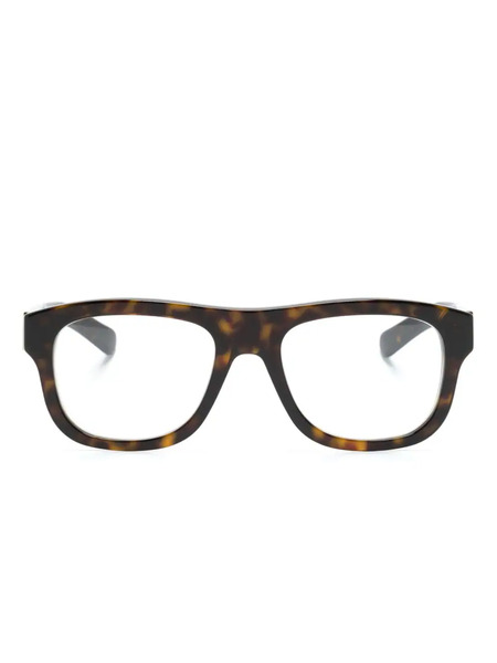  Gucci Eyewear Rectangle-frame Glasses - Brown 