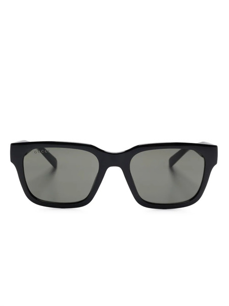  Gucci Eyewear Rectangle-frame Sunglasses - Black 