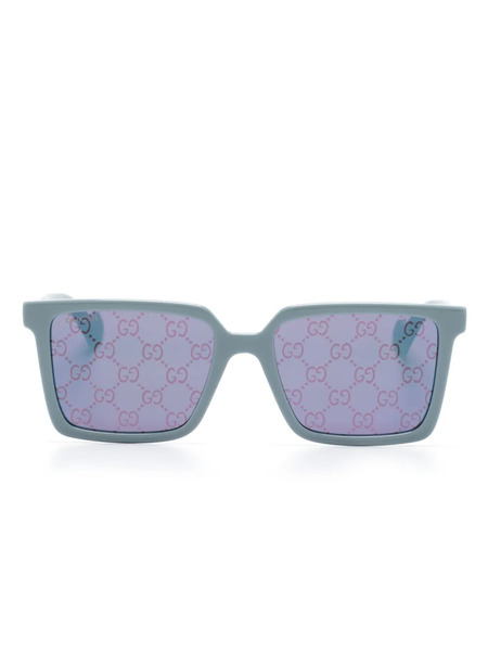  Gucci Eyewear Rectangle-frame Sunglasses - Blue 