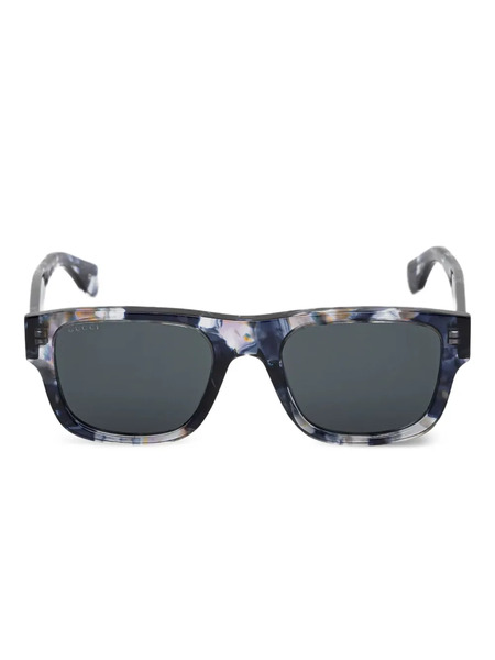  Gucci Eyewear Rectangle-frame Sunglasses - Blue 