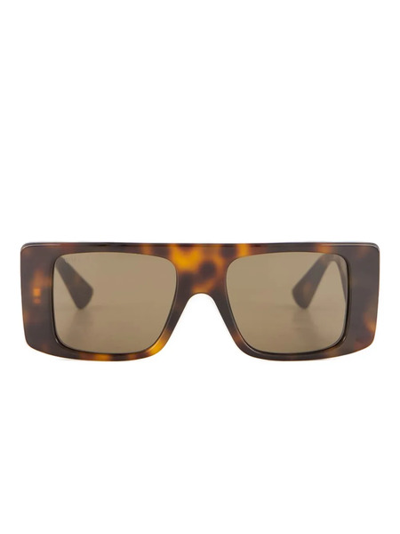  Gucci Eyewear Rectangle-frame Sunglasses - Brown 