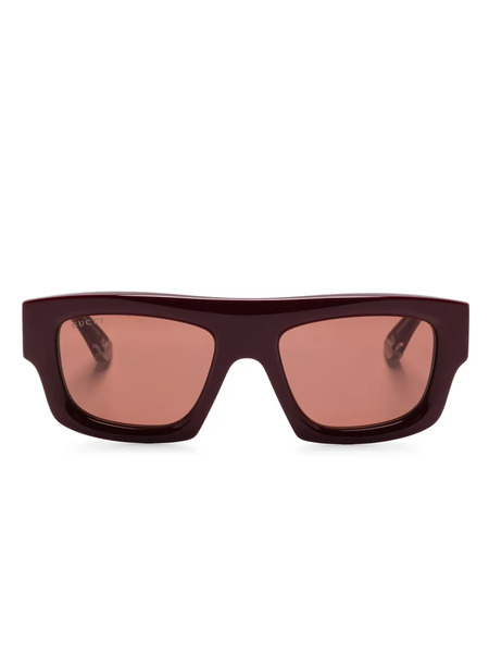  Gucci Eyewear Rectangular-frame Glasses - Red 