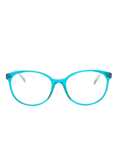  Gucci Eyewear Round-frame Glasses - Blue 
