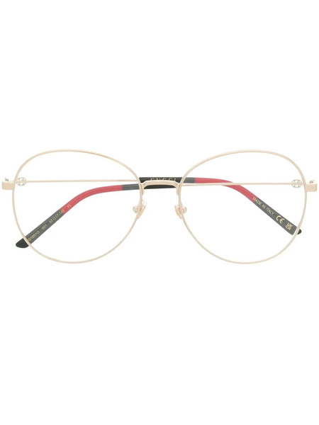  Gucci Eyewear Round Frame Glasses - Gold 