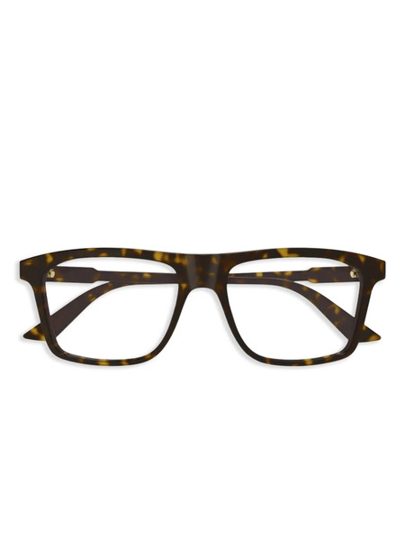  Gucci Eyewear Square-frame Glasses - Brown 