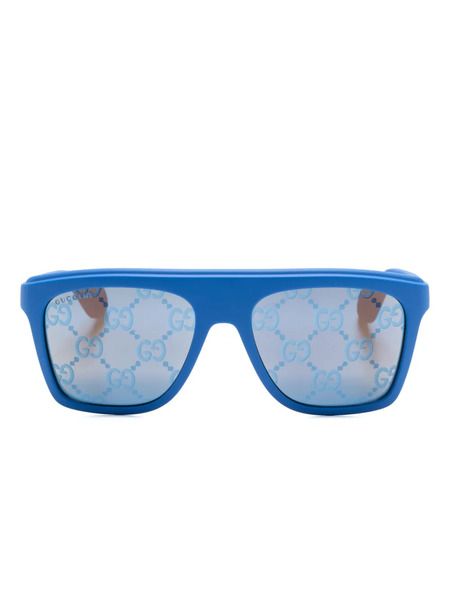  Gucci Eyewear Square-frame Sunglasses - Blue 