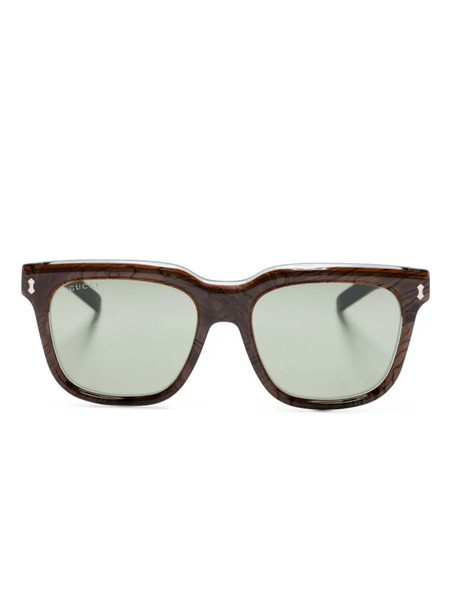  Gucci Eyewear Square-frame Sunglasses - Blue 