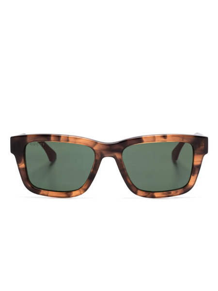  Gucci Eyewear Square-frame Sunglasses - Brown 