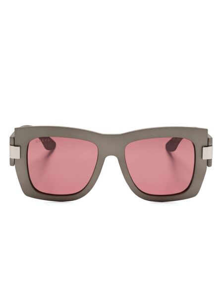  Gucci Eyewear Square-frame Sunglasses - Grey 