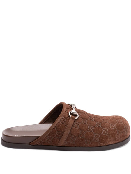  Gucci Gg-debossed Slides - Brown 