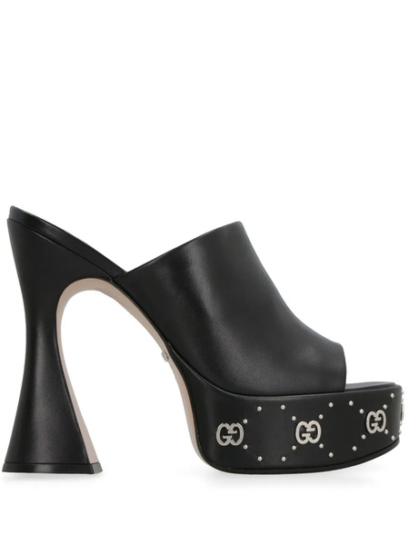 Gucci Gg 115mm Platform Mules - Black 