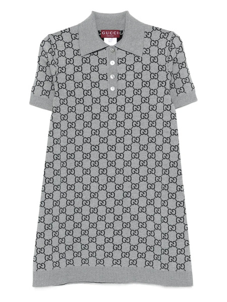 Gucci Gg-pattern Mini Dress - Grey 