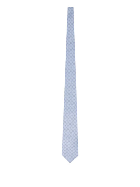  Gucci Gg Pattern Tie - Blue 
