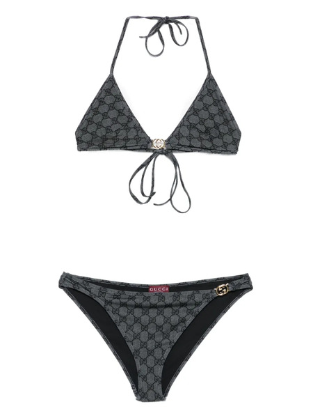  Gucci Gg-print Bikini - Grey 