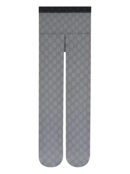  Gucci Gg-printed Tights - Grey 