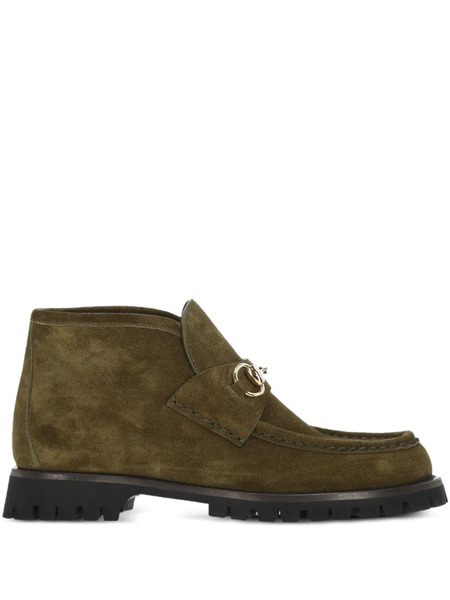  Gucci Horsebit Ankle Boots - Green 