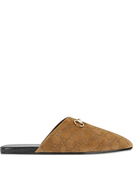  Gucci Horsebit Pattern Sandals - Brown 