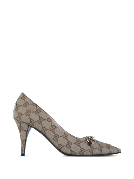  Gucci Horsebit Patterned Pumps - Neutrals 