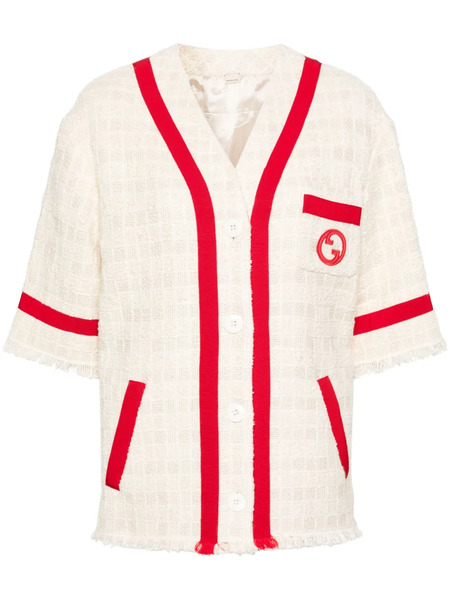  Gucci Interlocking G Bouclé Jacket - Neutrals 