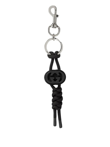  Gucci Interlocking-g Keyring - Black 