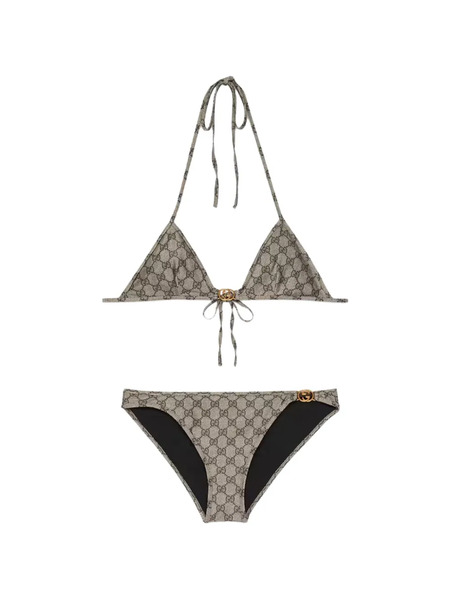  Gucci Interlocking Gg Tie Bikini - Neutrals 
