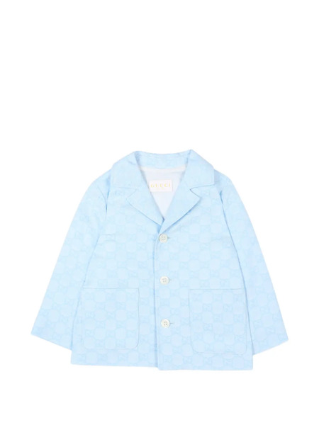  Gucci Kids Button Patterned Jacket - Blue 