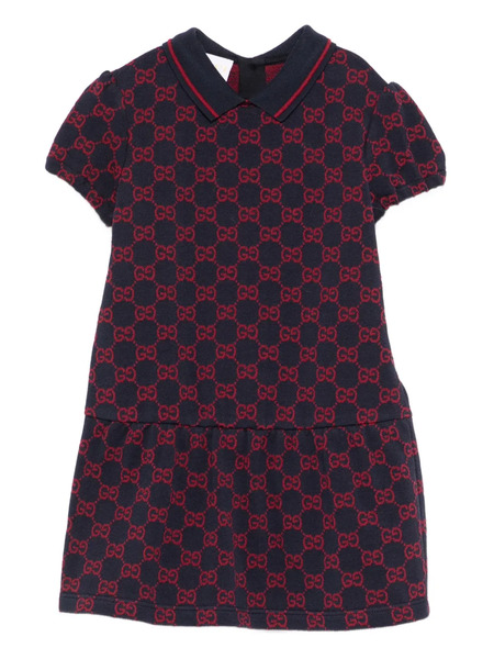  Gucci Kids Logo-monogram Collared Top - Blue 
