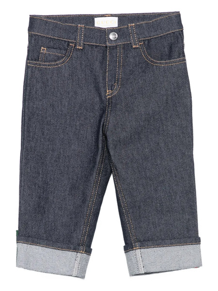  Gucci Kids Web-stripe Jeans - Blue 